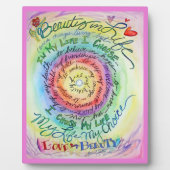 Rainbow Cancer Gedicht Affirmation Art Plaque Fotoplatte (Vorderseite)