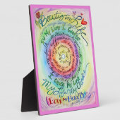 Rainbow Cancer Gedicht Affirmation Art Plaque Fotoplatte (Seite)