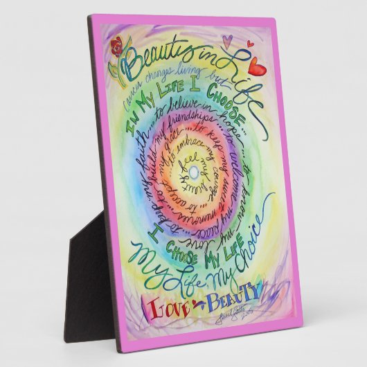 Rainbow Cancer Gedicht Affirmation Art Plaque Fotoplatte (Seite)