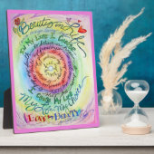 Rainbow Cancer Gedicht Affirmation Art Plaque Fotoplatte (Seite)