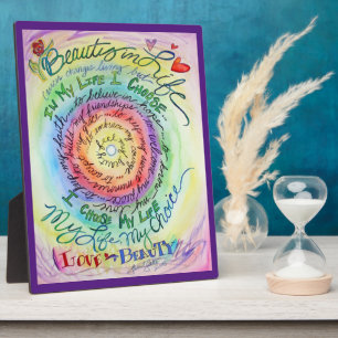 Rainbow Cancer Gedicht Affirmation Art Plaque Fotoplatte
