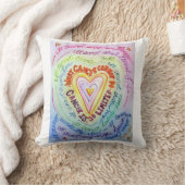 Rainbow Cancer Heart Decorative Throw Kissen (Decke)