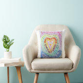 Rainbow Cancer Heart Decorative Throw Kissen (Stuhl )