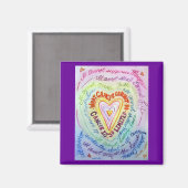 Rainbow Cancer Heart Magnet (Vorderseite/Rückseite)