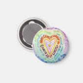 Rainbow Cancer Heart Magnet (Vorderseite/Rückseite)