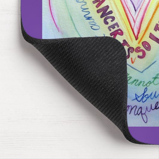 Rainbow Cancer Heart Mousepad (Ecke)