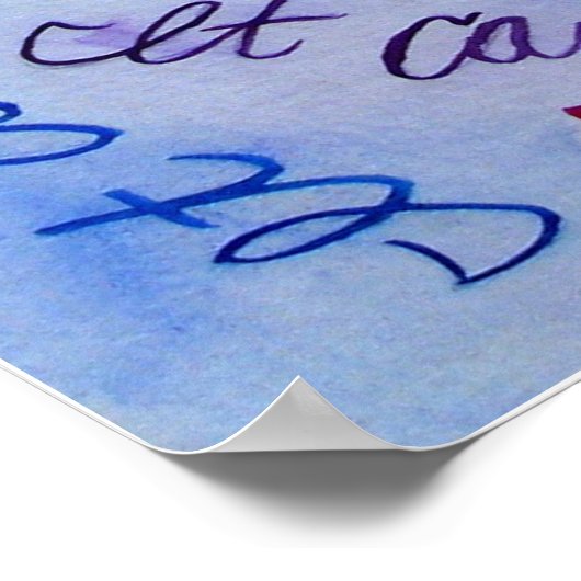 Rainbow Cancer Heart Poster Art drucken (Ecke)