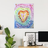 Rainbow Cancer Heart Poster Art Malerei (Heimbüro)