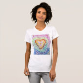 Rainbow Cancer Heart T - Shirt (vorne) (Vorne ganz)