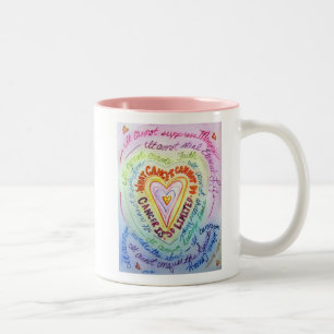 Rainbow Cancer Heart Tasse