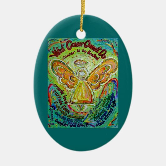 Rainbow Cancer kann keine individuell angepasste E Keramik Ornament (Vorne)