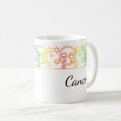 Rainbow Cancer Sign Border Personalisierte Mug Kaffeetasse (VorderseiteRechts)