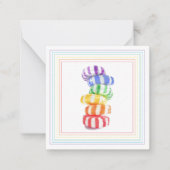 RAINBOW CANDY 2,5" Square Blank Card Mitteilungskarte (Vorderseite)