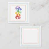 RAINBOW CANDY 2,5" Square Blank Card Mitteilungskarte (Vorne/Hinten)