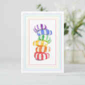 RAINBOW CANDY 3,5x5 Flachkarte Karte (Stehend Vorderseite)