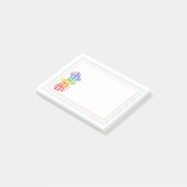 RAINBOW CANDY 4x3 Post It Notepad Post-it Klebezettel (angewinkelt)