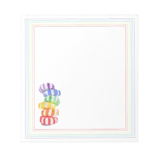 RAINBOW CANDY 5.5x6 Notepad Notizblock (Vorderseite)