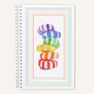 RAINBOW CANDY 5.5x8.5 SpiralNotebook Notizblock