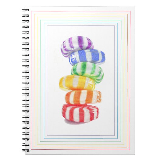 RAINBOW CANDY 6.5x8.75 Notebook Notizblock (Vorderseite)