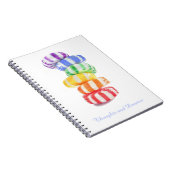 RAINBOW CANDY 6.5x8.75 Spiral Notebook + Text Notizblock (Rechte Seite)