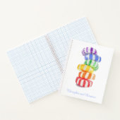 RAINBOW CANDY 8.5x11 Spiral Notebook + Text Notizblock (Innenseite)