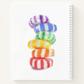 RAINBOW CANDY 8.5x11 Spiral Notebook + Text Notizblock (Rückseite)
