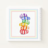 RAINBOW CANDY 8.5x8.5 SpiralNotebook Notizblock (Rückseite)