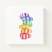 RAINBOW CANDY 8.5x8.5 SpiralNotebook + Text Notizblock (Rückseite)