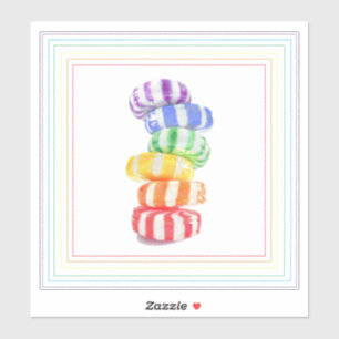 RAINBOW CANDY 8" Vinyl Sticker