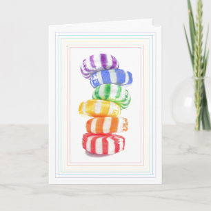 RAINBOW CANDY Birthday Card Karte