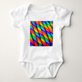 Rainbow Candy Cane Baby Strampler (Vorderseite)