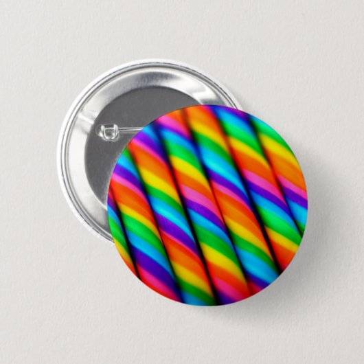Rainbow Candy Cane Button (Vorne & Hinten)