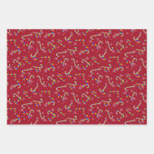 Rainbow Candy Canes Christmas Geschenkpapier Set (Vorderseite 2)