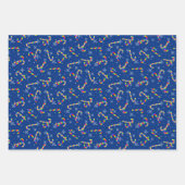 Rainbow Candy Canes Christmas Geschenkpapier Set (Vorderseite)