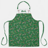 Rainbow Candy Canes Christmas Schürze (Vorderseite)