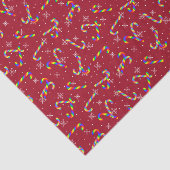 Rainbow Candy Canes Christmas Seidenpapier (Ausschnitt)