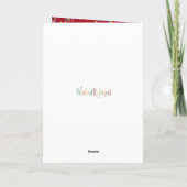 Rainbow Candy Canes Prix Weihnachtskarte Feiertagskarte (Rückseite)