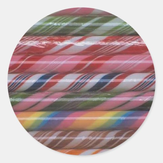 Rainbow Candy Canes Sticker (Vorderseite)