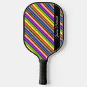 Rainbow Candy Cfarbred Strired Personalisiert Pickleball Schläger (Rückseite)