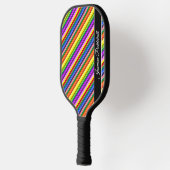 Rainbow Candy Cfarbred Strired Personalisiert Pickleball Schläger (Links)