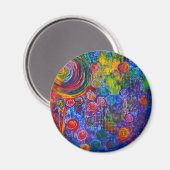 Rainbow Candy Colorful Wirbel Art Design Magnet (Vorderseite/Rückseite)