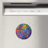 Rainbow Candy Colorful Wirbel Art Design Magnet (In Situ (Geschirrspüler))