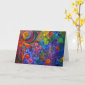 Rainbow Candy Colorful Wirbel Karte (Gelbe Blume)