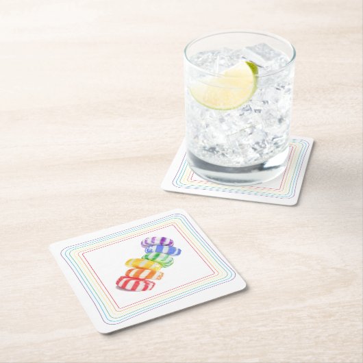 RAINBOW CANDY Diamond Paper Untersetzer (Vor Ort)