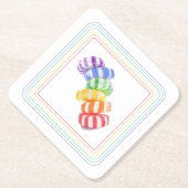 RAINBOW CANDY Diamond Paper Untersetzer (Vorderseite)