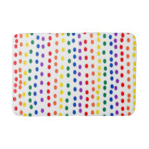 Rainbow Candy Dots auf Weiß