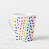 Rainbow Candy Dots auf Weiß Milchtasse (Linke Ecke)