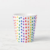 Rainbow Candy Dots auf Weiß Milchtasse (Vorderseite)