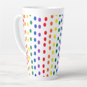 Rainbow Candy Dots auf Weiß Milchtasse (Linke Ecke)
