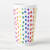 Rainbow Candy Dots auf Weiß Milchtasse (Vorderseite)